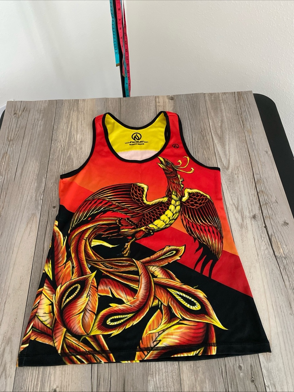 INKnBURN Dry I.C.E. Women's Singlet Tank Top Phoenix Dragon Strength Grace M